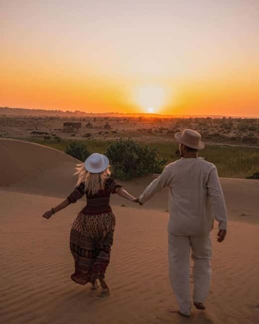 Blissful Half Day Sunset Camel Safari with Musical Evening - Kuldhara village stop: short visit, strong mood for photos